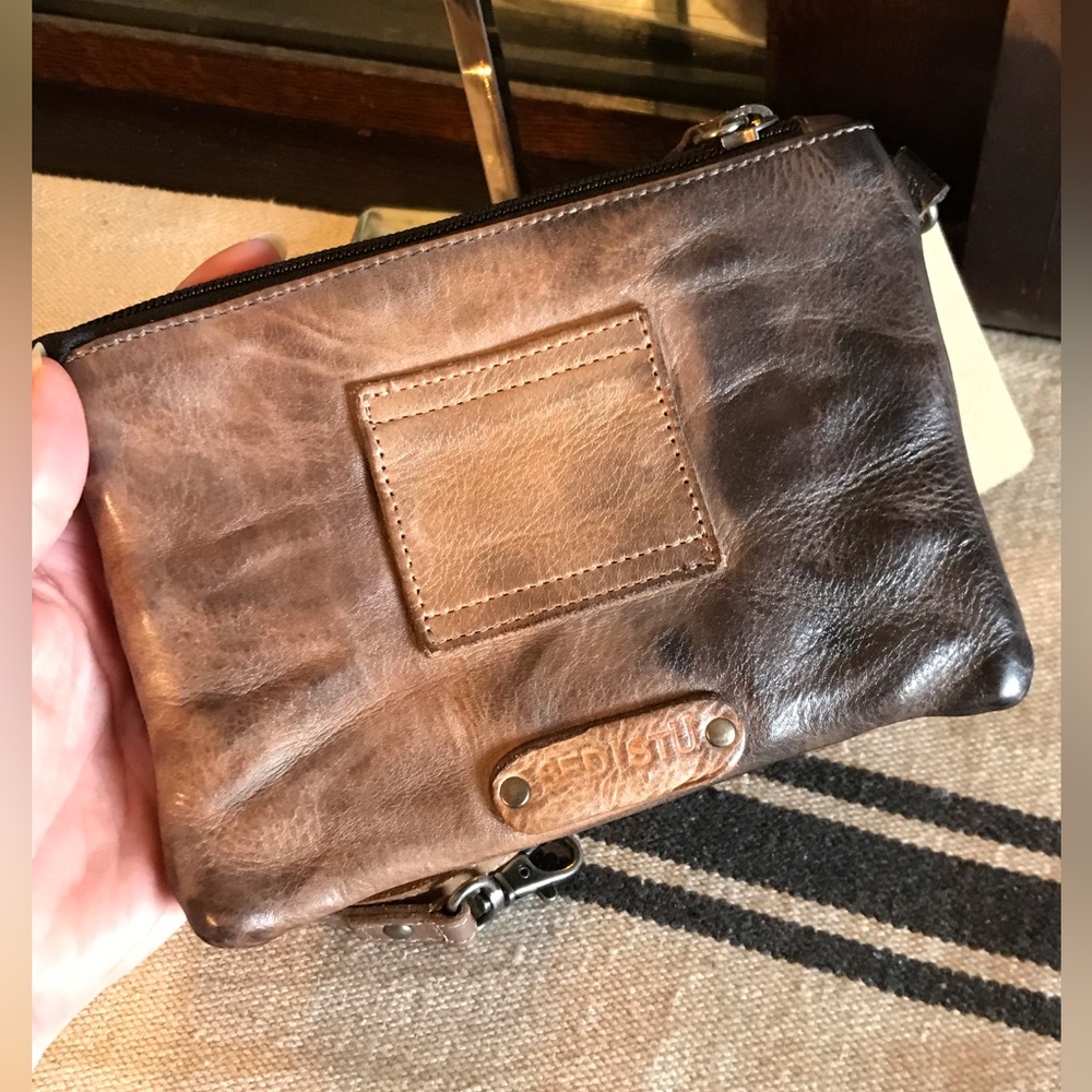 NWT Bed Stu Leather Viana Crossbody Belt Bag Wristlet Tonic Breeze MSRP $180 - Picture 5 of 14